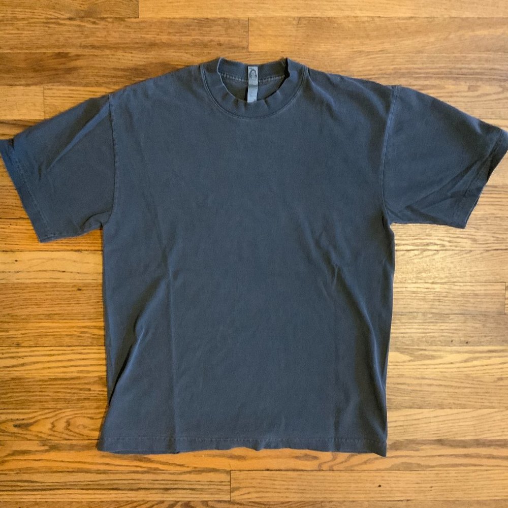 Los Angeles Apparel 6.5oz Pigment Dye Crew Neck T-Shirt - Vintage Black